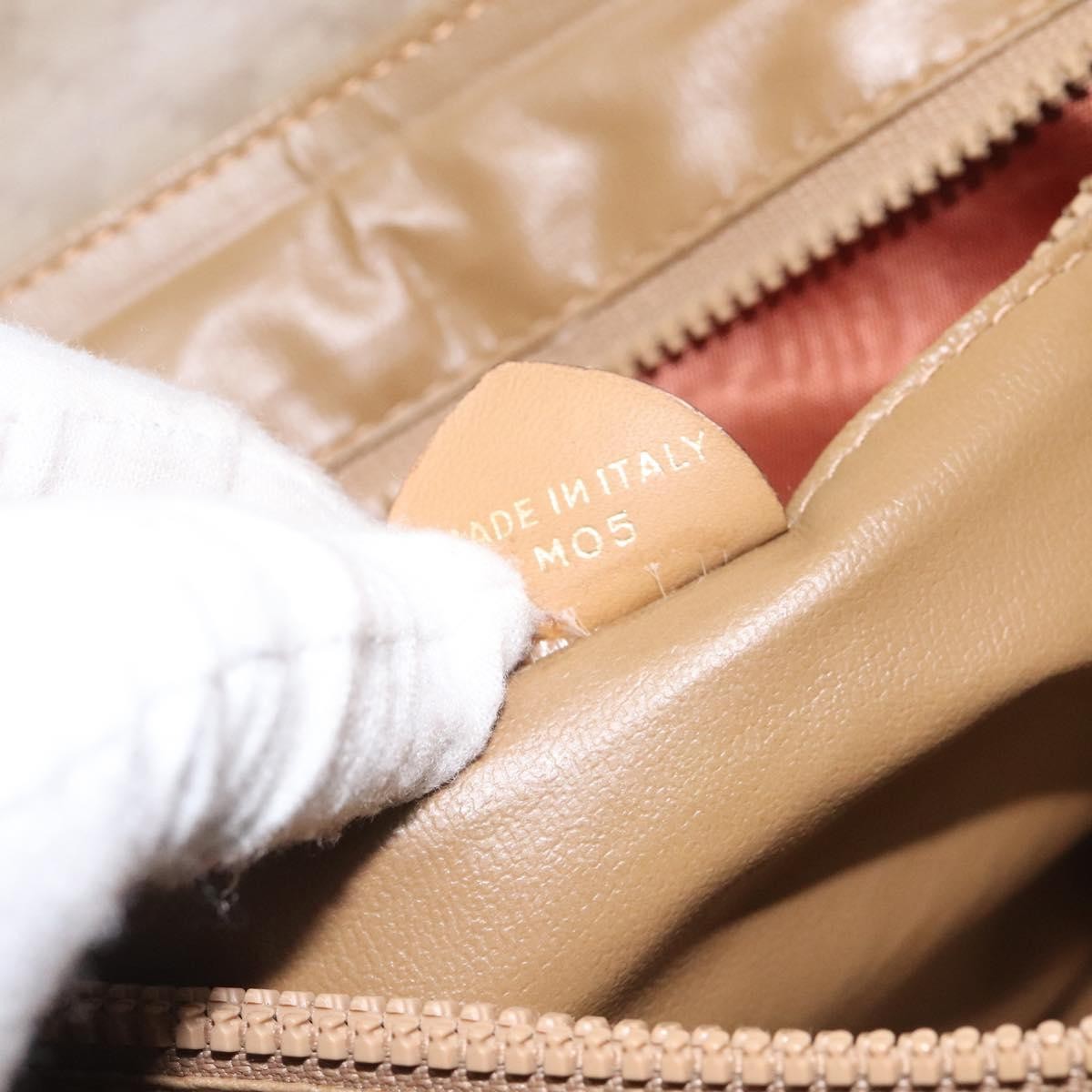 Celine Vintage Macadam Handbag Canvas, BEIGE, CANVAS, Handbag