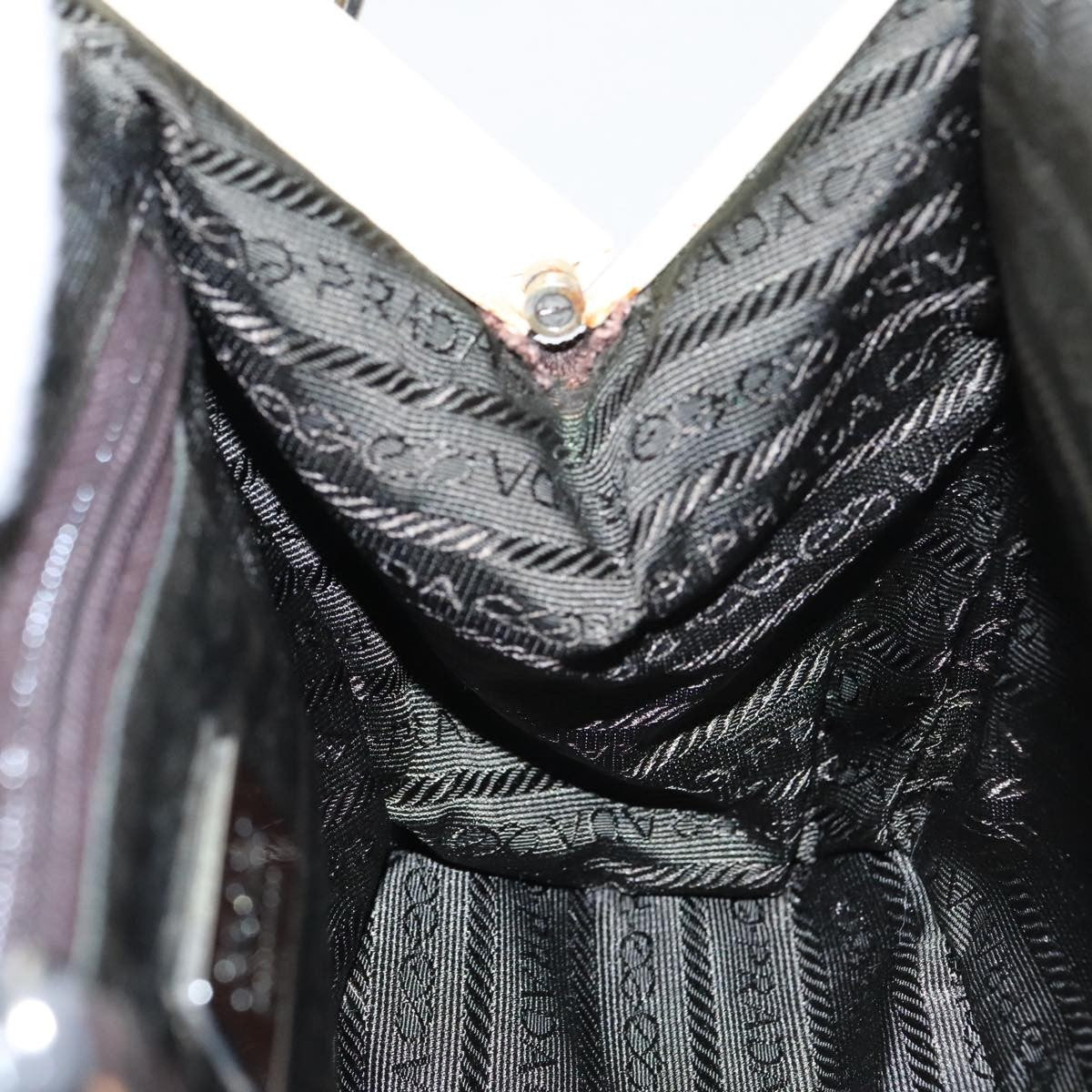 Prada Vintage Handbag Canvas, BROWN, CANVAS, Handbag