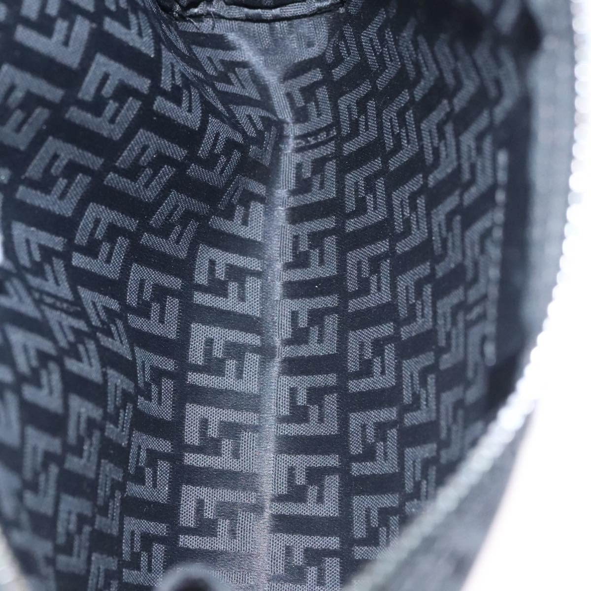 Fendi FF Logo Pouch Canvas, BLACK, CANVAS, Clutche & pouche