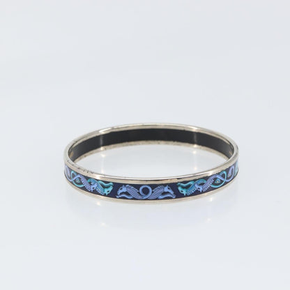 Hermes Caleche Bangle Bracelet Metal, NAVY, METAL, Bracelet