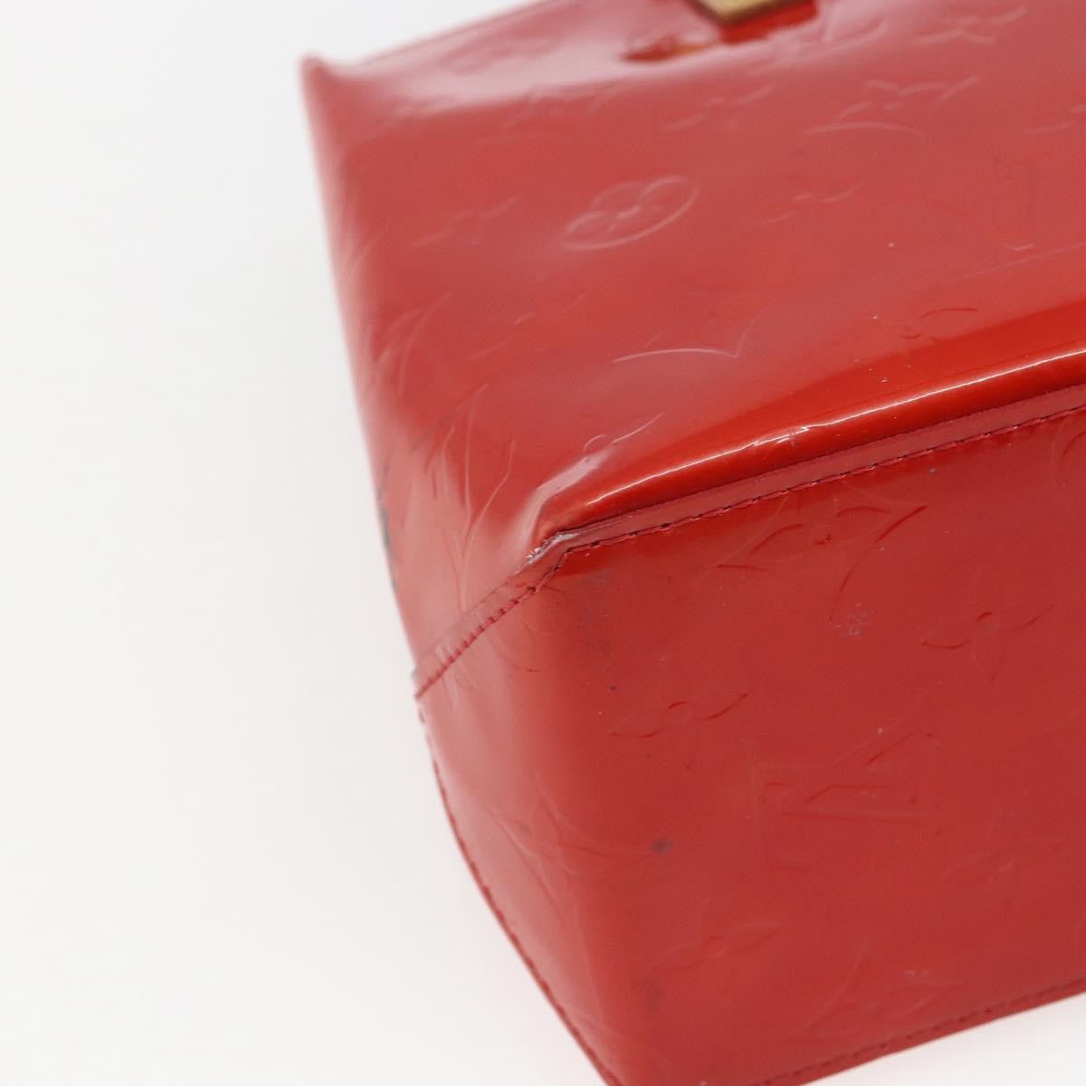 Louis Vuitton Reade Handbag Monogram Vernis, Red, Patent Leather, Handbag