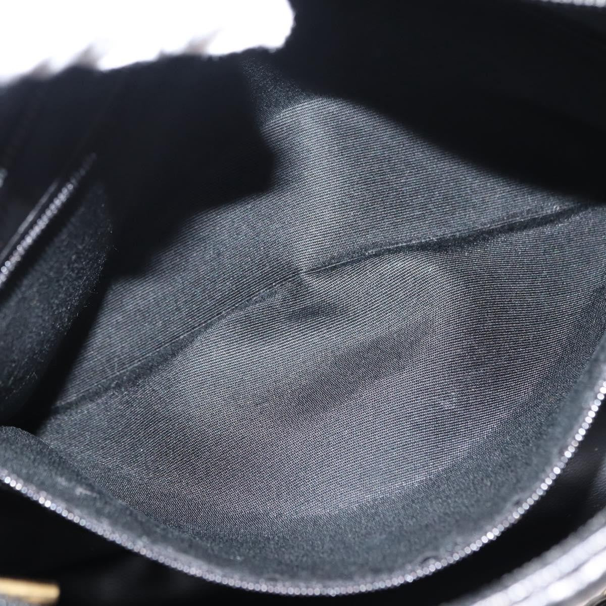 Bally Vintage Chain Shoulder Bag Quilted Leather, BLACK, LEATHER, Shoulder bag