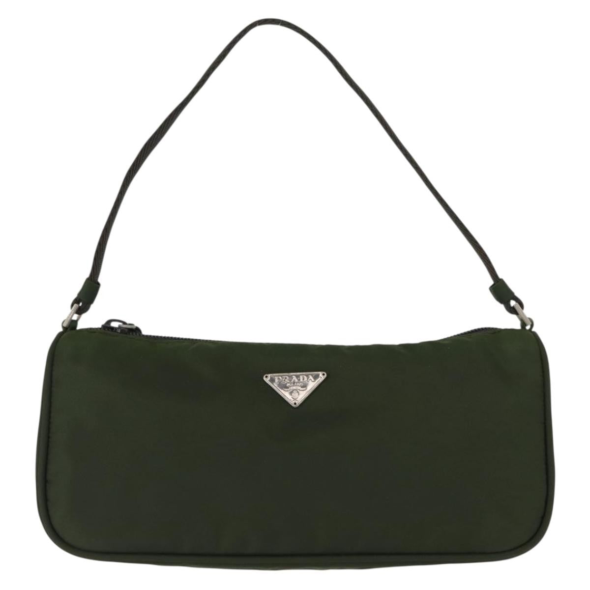 Prada Pochette Shoulder Bag Tessuto, KHAKI, NYLON, Clutche & pouche