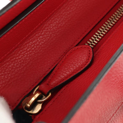 Celine Luggage Bag Grainy Leather, Red, Leather, Handbag