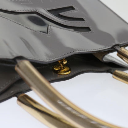 Salvatore Ferragamo Shopper Tote Patent Leather, GRAY, PATENT_LEATHER, Tote bag