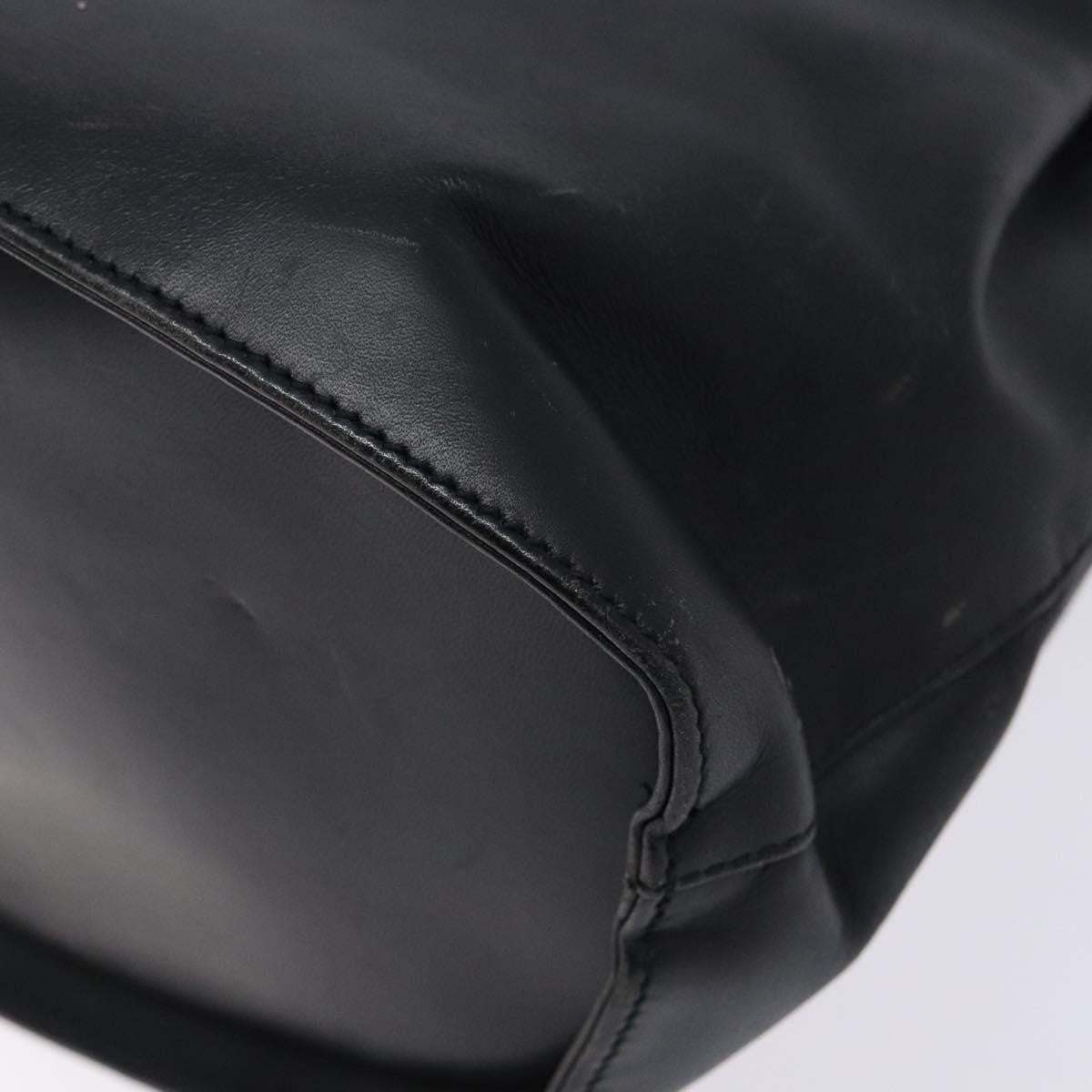 Salvatore Ferragamo Gancini Shoulder Bag Leather, BLACK, LEATHER, Shoulder bag