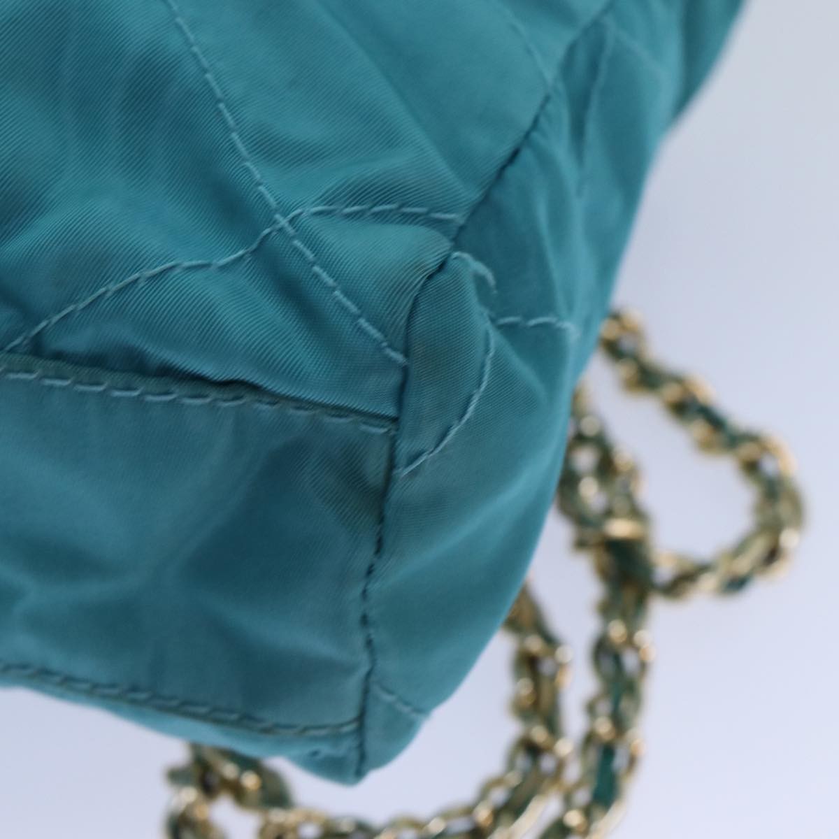 Prada Chain Shoulder Bag Tessuto, BLUE, NYLON, Shoulder bag