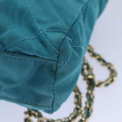 Prada Chain Shoulder Bag Tessuto, BLUE, NYLON, Shoulder bag