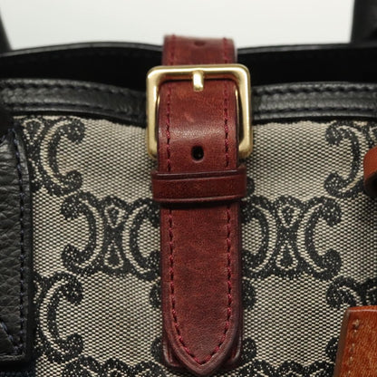 Celine Vintage Macadam Handbag Macadam, NAVY, CANVAS, Handbag