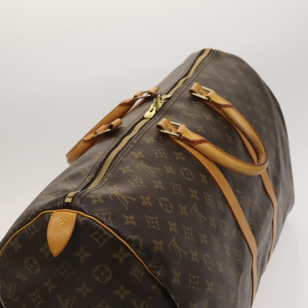 Louis Vuitton Keepall Bag Monogram Canvas, BROWN, CANVAS, Travel bag