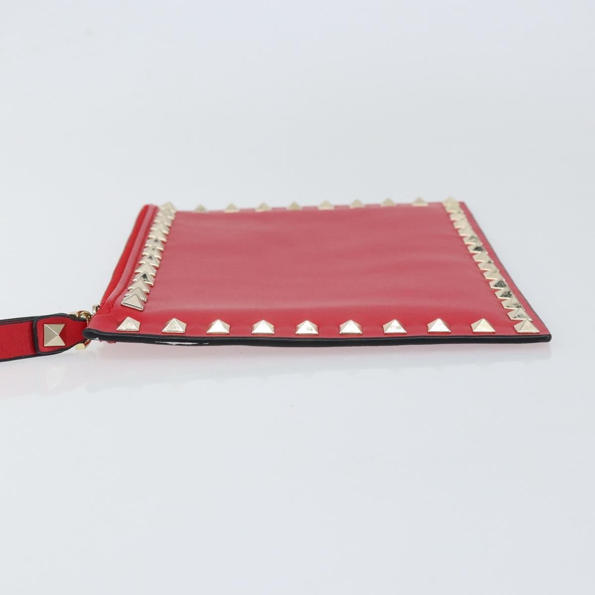 Valentino Garavani Rockstud Pouch Leather, PINK, LEATHER, Clutche & pouche