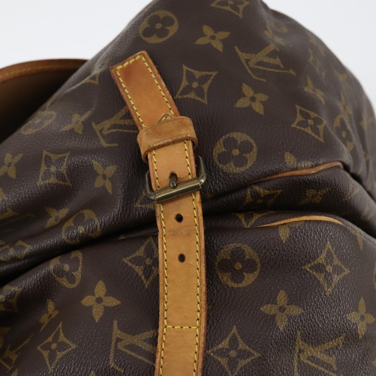 Louis Vuitton Saumur Handbag Monogram Canvas, BROWN, CANVAS, Shoulder bag