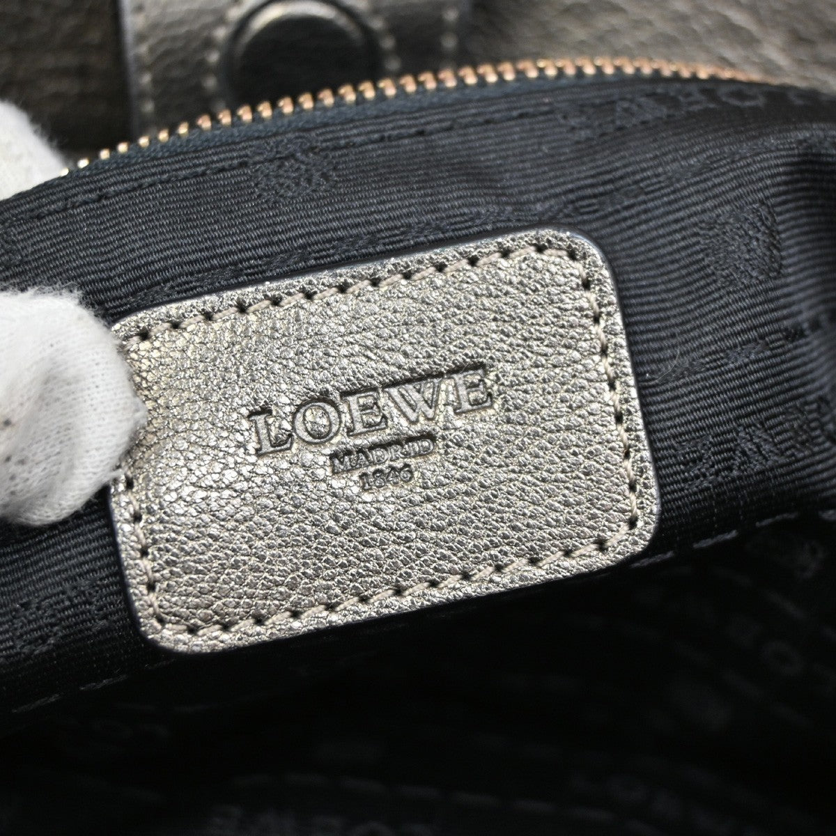 Loewe Anagram Tote Leather, GOLD, LEATHER, Tote bag