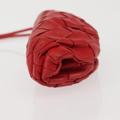 Bottega Veneta The Pouch Coin Purse Intrecciato Nappa, RED, LEATHER, Clutche & pouche