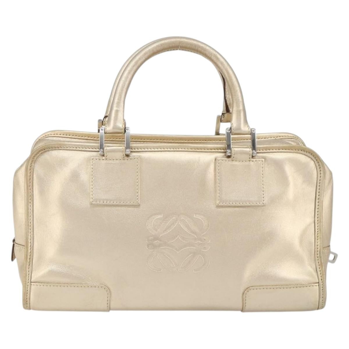 Loewe Amazona Bag Leather, GOLD, LEATHER, Handbag