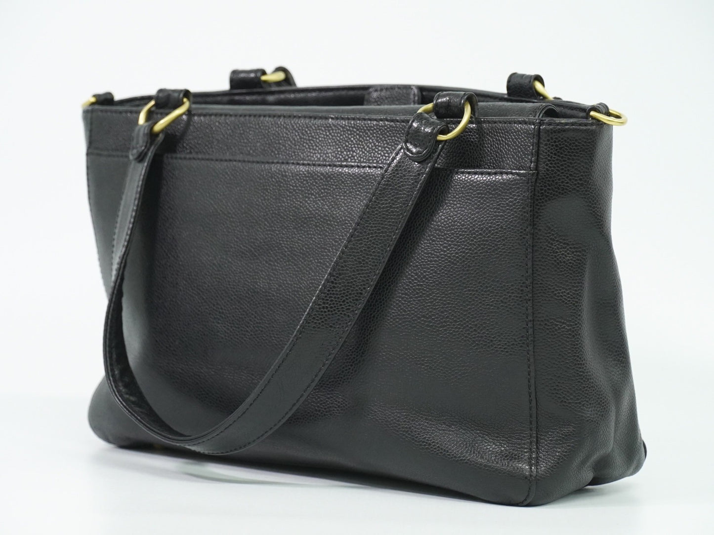 Chanel Vintage Timeless Convertible Tote Caviar, BLACK, LEATHER, Tote bag