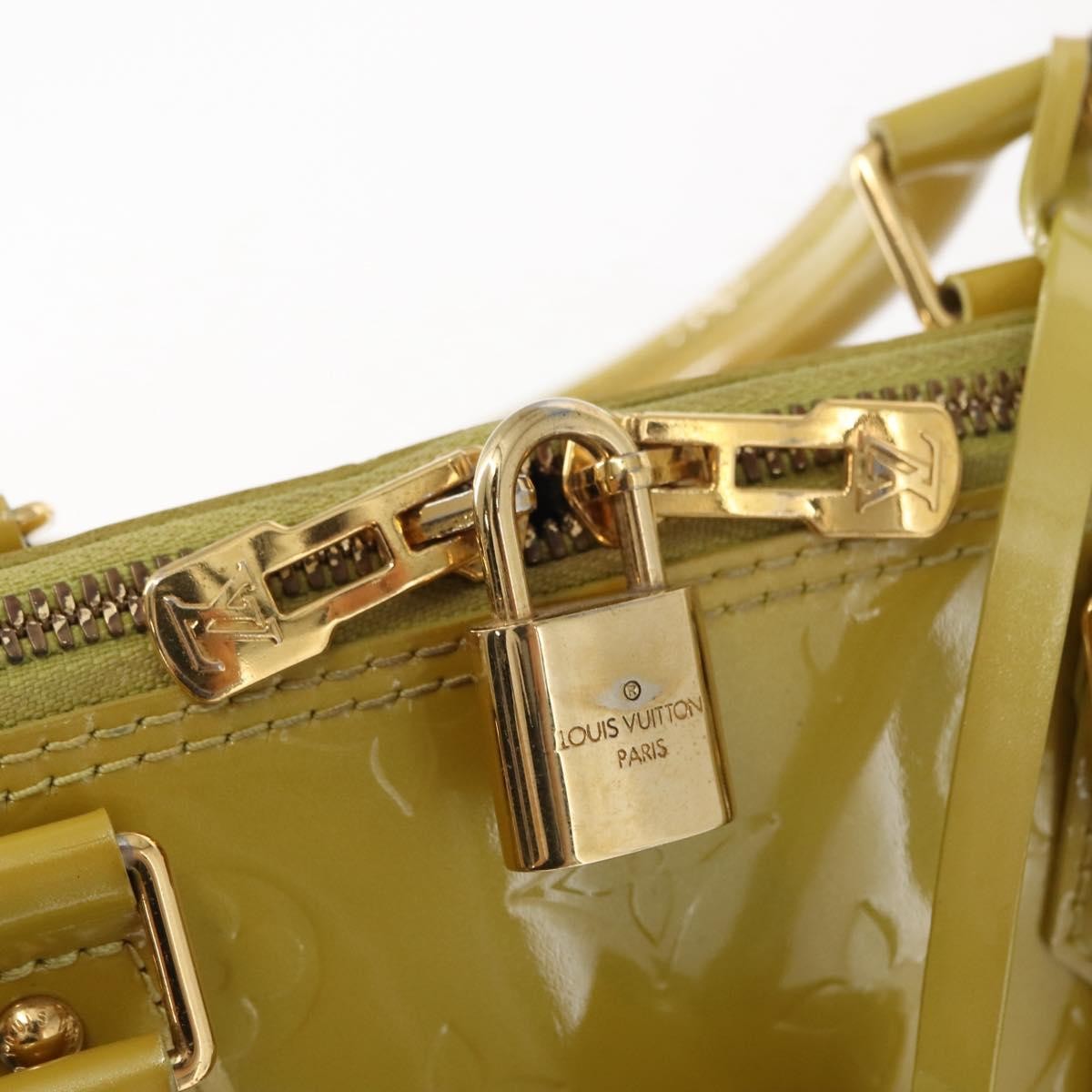 Louis Vuitton Alma Handbag Patent Leather, GREEN, PATENT_LEATHER, Handbag