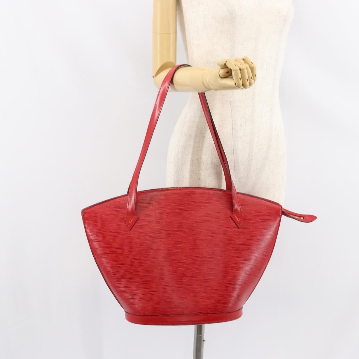 Louis Vuitton Saint Jacques Handbag Epi Leather, RED, LEATHER, Shoulder bag