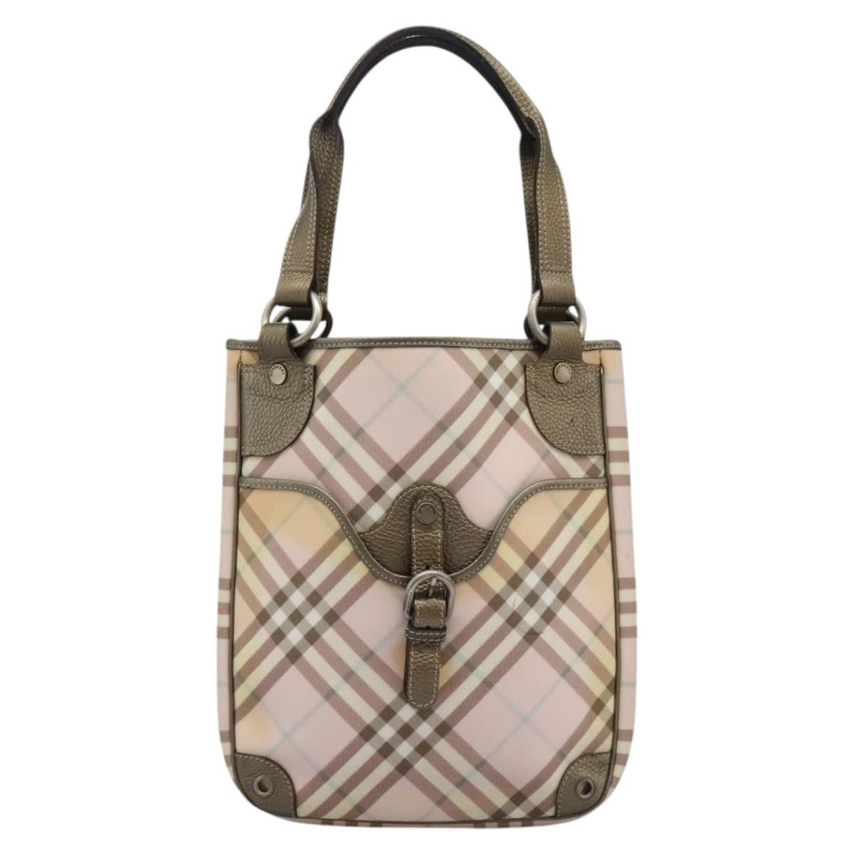 Burberry Nova Check Tote canvas check pattern, PINK, PVC, Tote bag