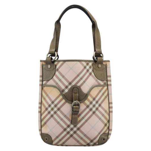 Burberry Nova Check Tote canvas check pattern, PINK, PVC, Tote bag