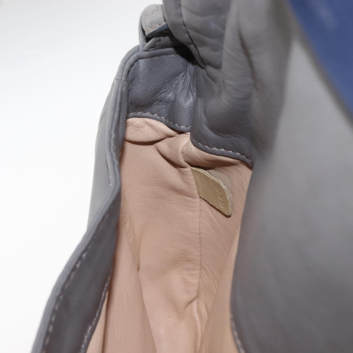 Chloe Vintage Flap shoulder bag Leather, GRAY, LEATHER, Shoulder bag