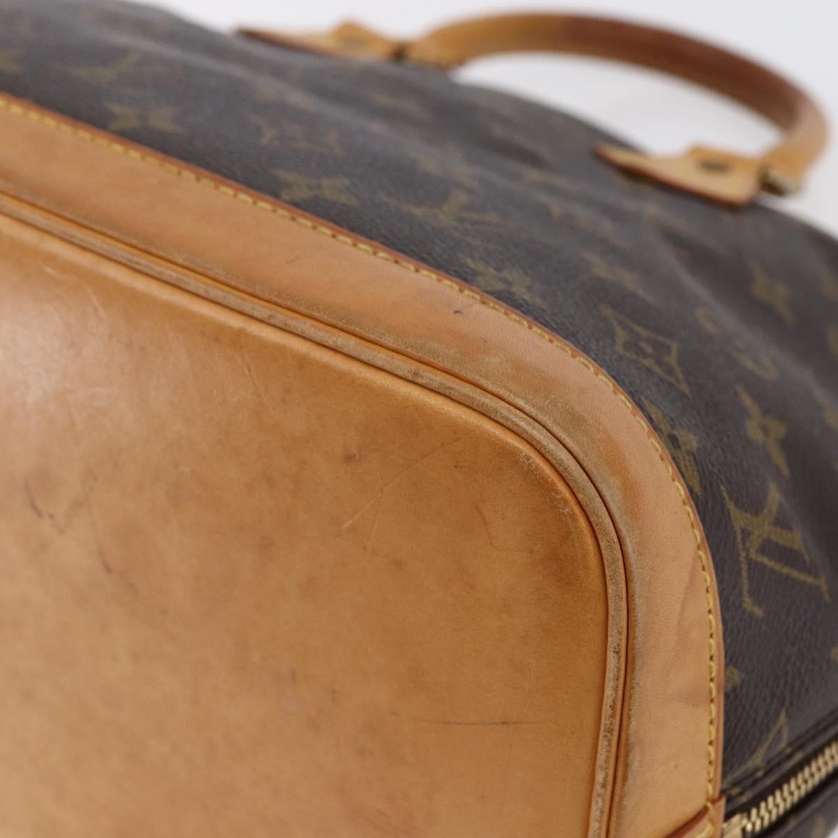 Louis Vuitton Alma Handbag Monogram Canvas, BROWN, CANVAS, Handbag