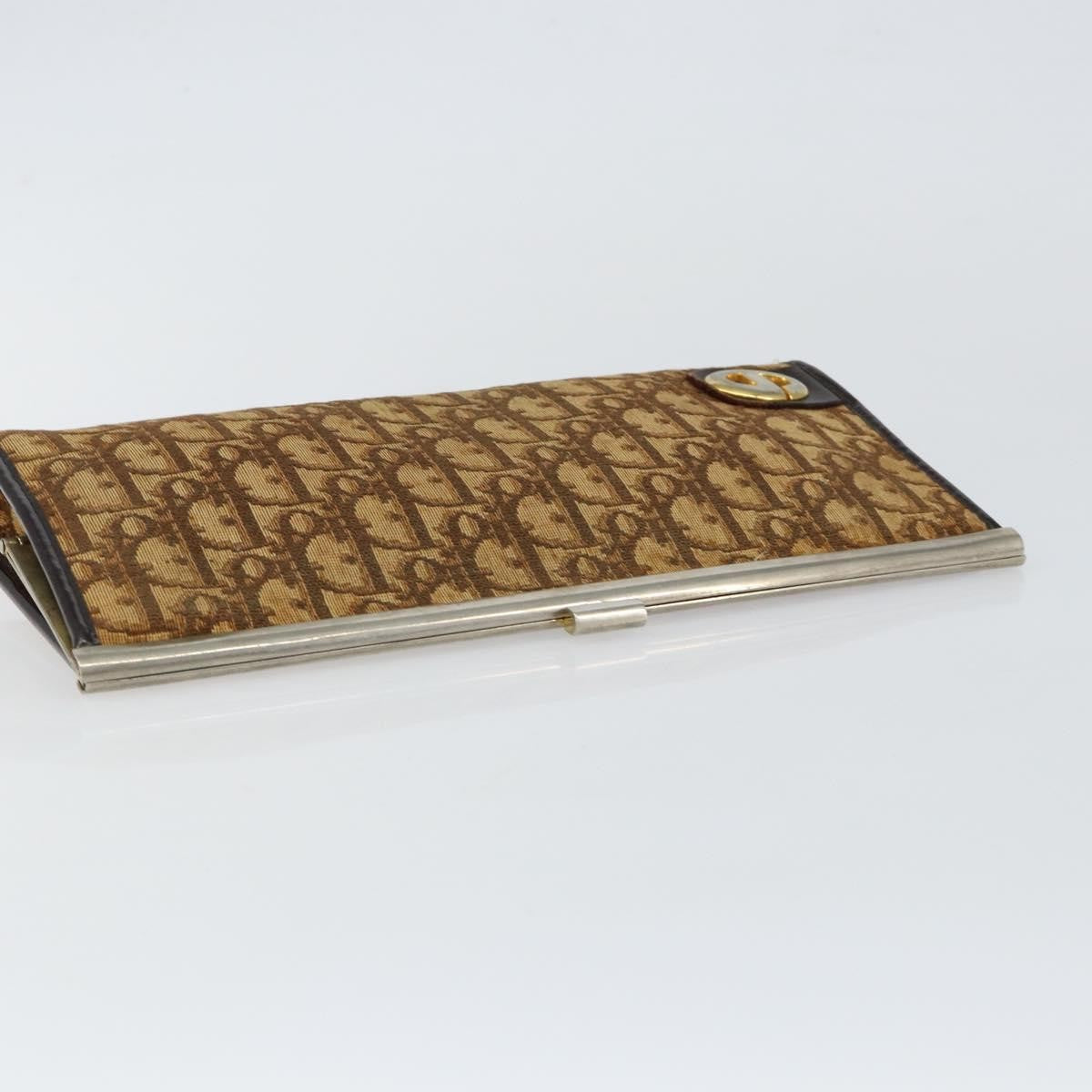 Christian Dior Vintage Frame Clutch Diorissimo Canvas, BROWN, CANVAS, Clutche & pouche