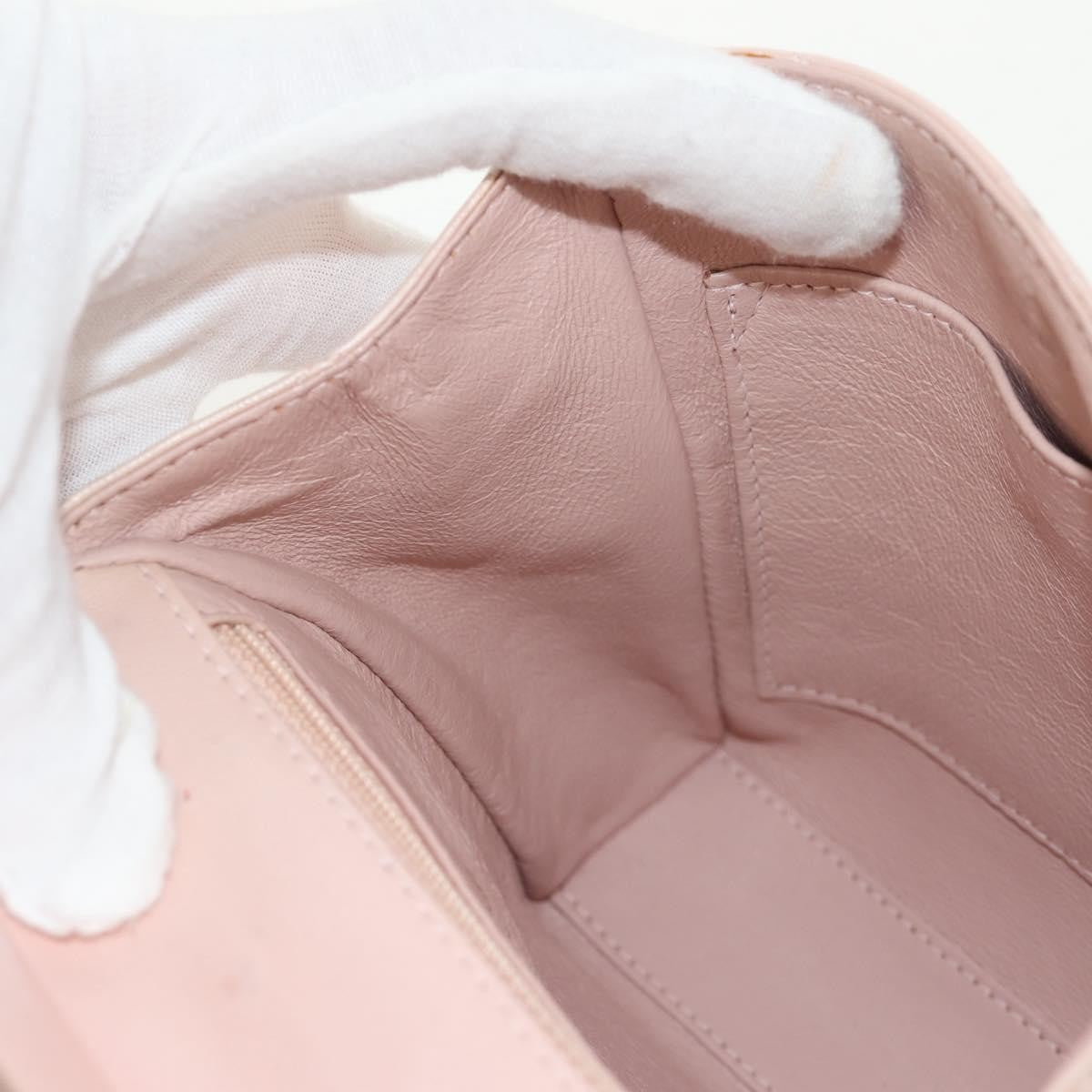 Chanel Vintage Top Handle Flap Bag Quilted Lambskin, PINK, LEATHER, Handbag