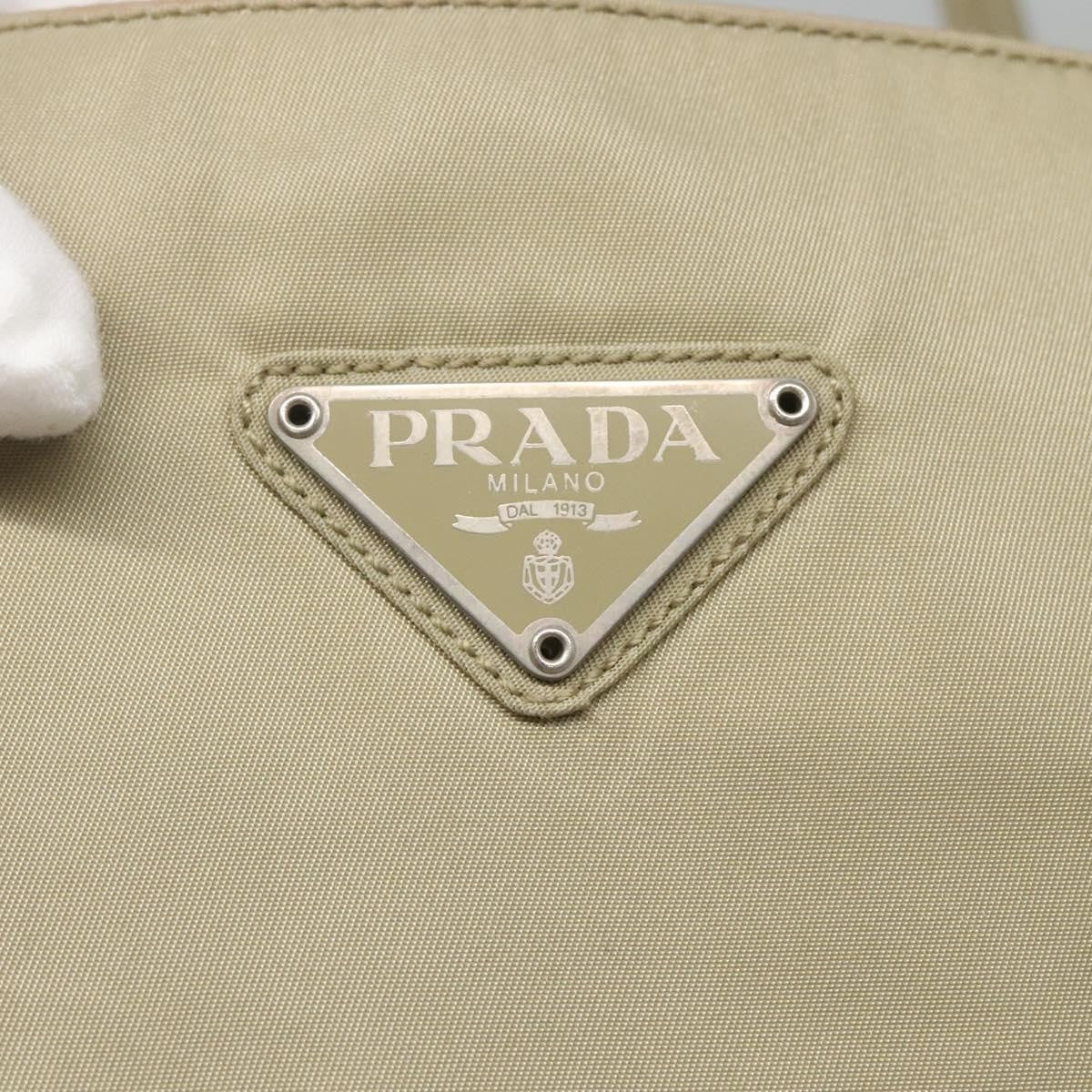 Prada Vintage Zip Tote Tessuto, BEIGE, NYLON, Tote bag