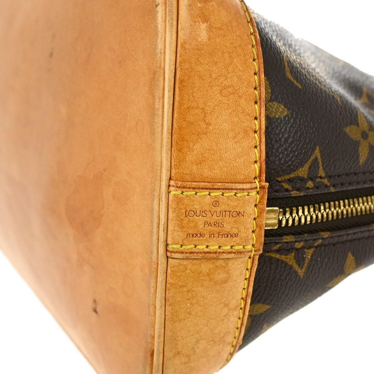 Louis Vuitton Vintage Alma Handbag Monogram Canvas, BROWN, CANVAS, Handbag