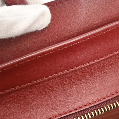 Celine Luggage Bag Smooth Leather, BURGUNDY, LEATHER, Handbag