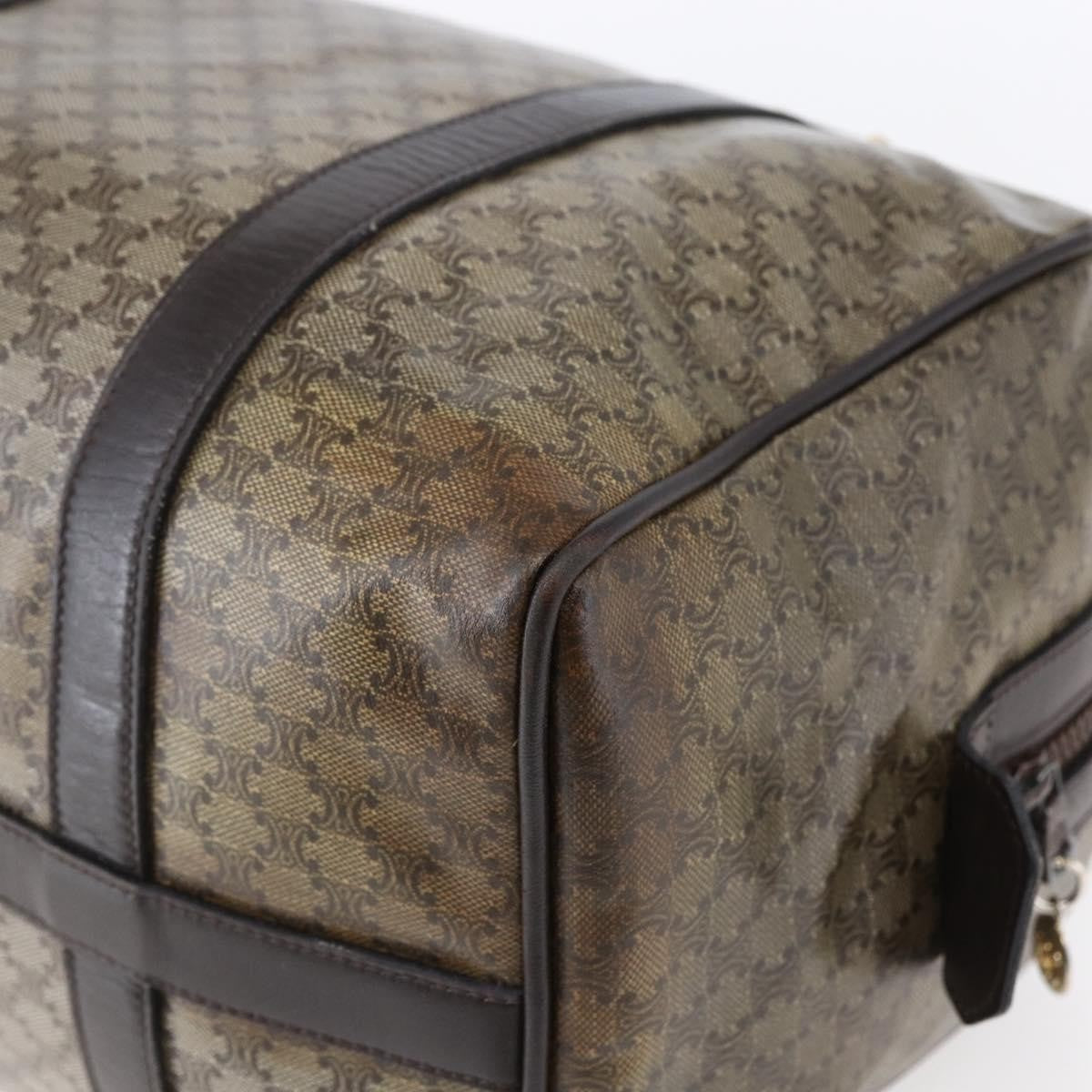 Celine Vintage Duffle Bag Macadam Coated Canvas, BEIGE, CANVAS, Handbag