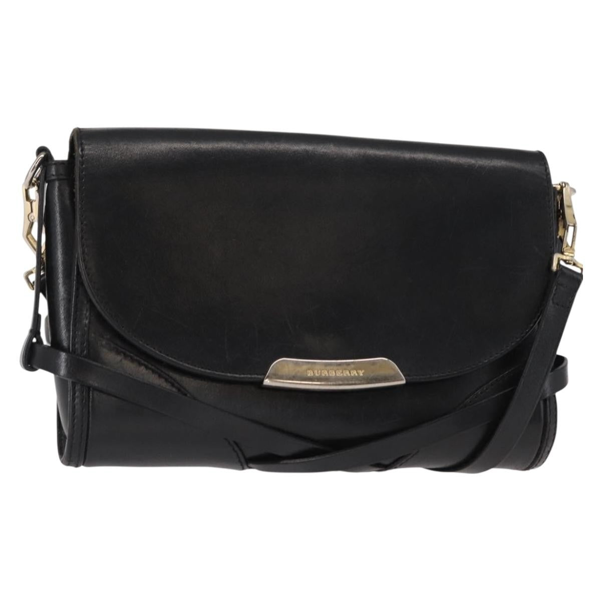 Burberry Bridle Abbott Crossbody Bag Leather, BLACK, LEATHER, Shoulder bag
