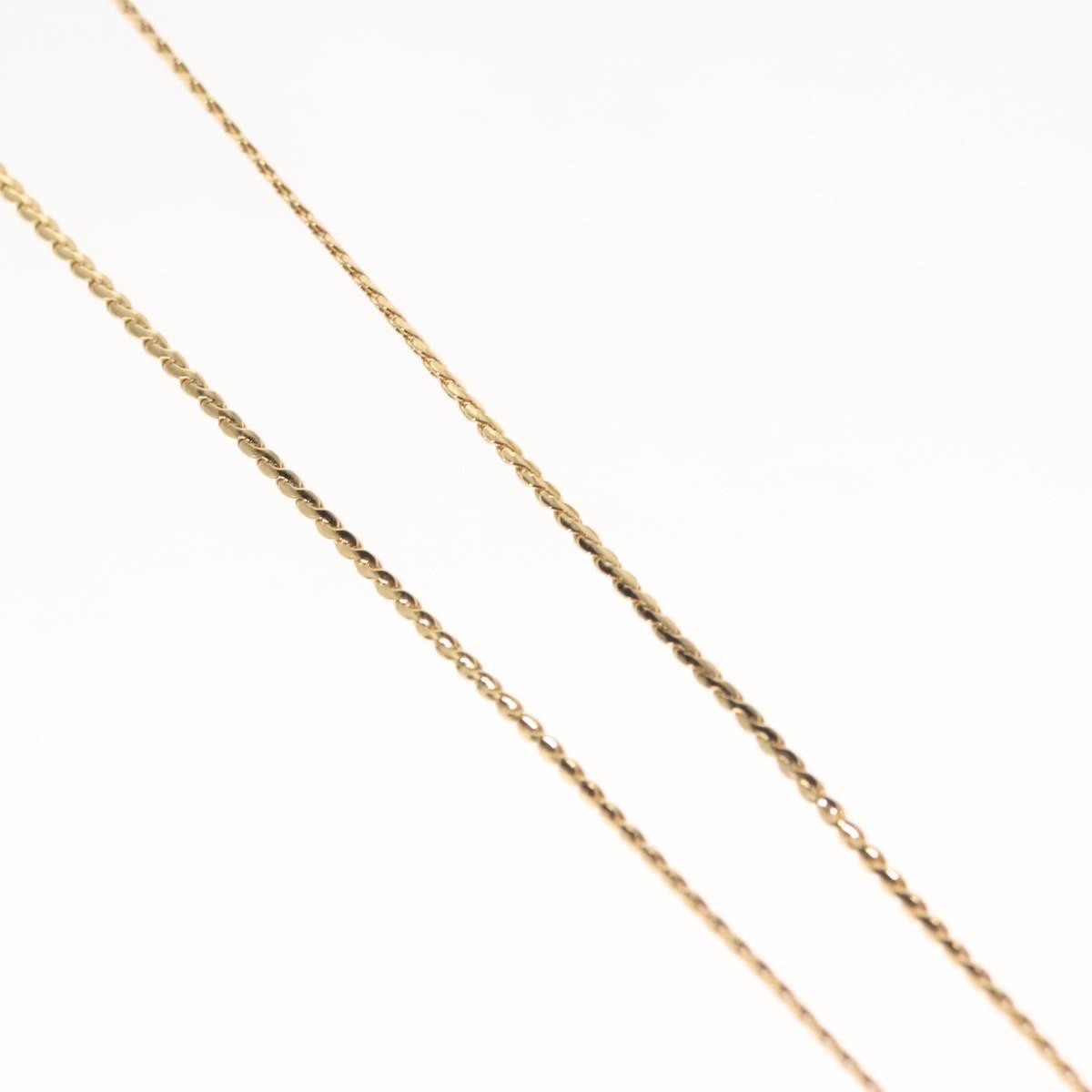 Christian Dior CD Pendant Necklace Metal and Crystals, GOLD, METAL, Necklace