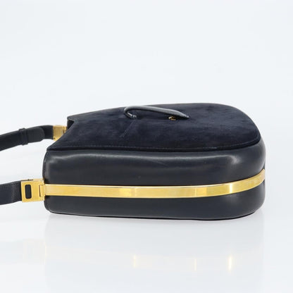 Gucci Vintage Handbag Suede, NAVY, SUEDE, Handbag