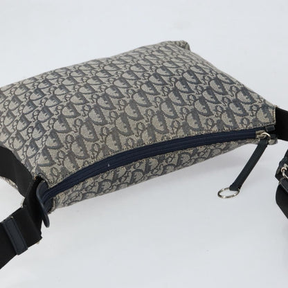 Christian Dior Vintage Trotter Shoulder Bag Canvas, NAVY, CANVAS, Shoulder bag
