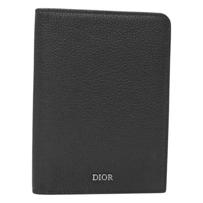 Christian Dior Bifold Card Holder Leather, BLACK, LEATHER, Card Holders