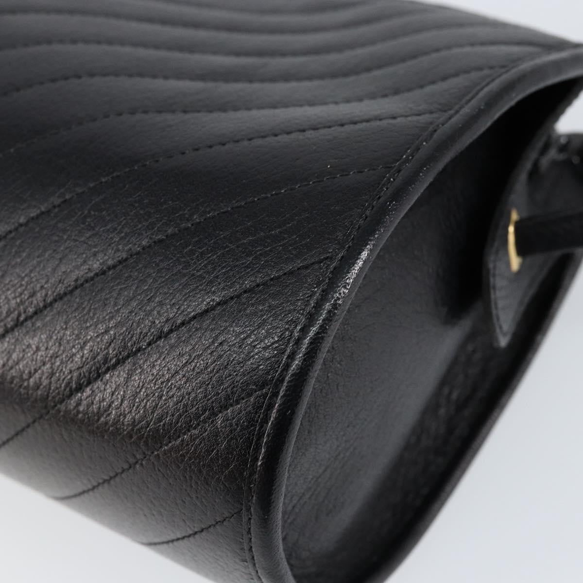 Christian Dior Vintage Shoulder Bag Leather, BLACK, LEATHER, Shoulder bag