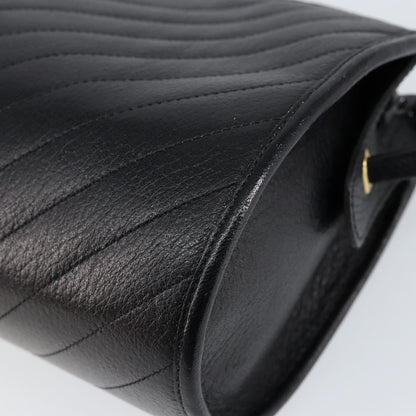 Christian Dior Vintage Shoulder Bag Leather, BLACK, LEATHER, Shoulder bag