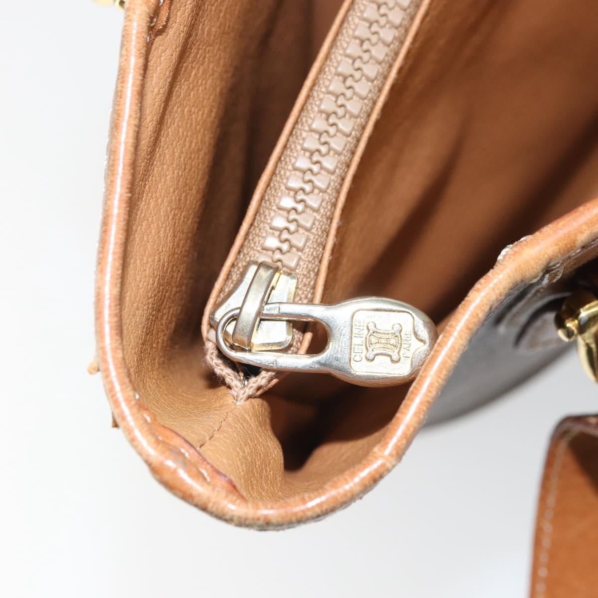 Celine Vintage Macadam Tote bag Canvas, BROWN, PVC, Tote bag