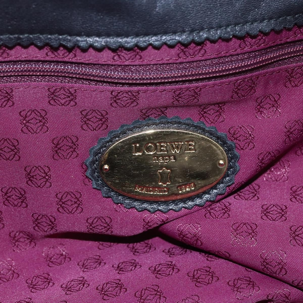 Loewe Anagram Tote Leather, BLACK, LEATHER, Tote bag