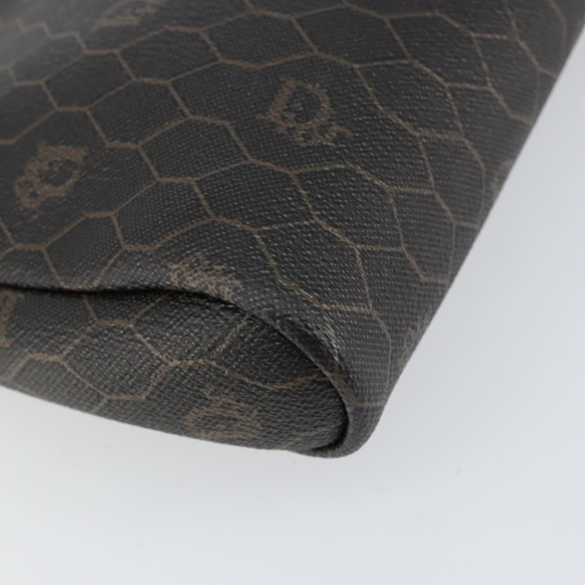 Christian Dior Vintage Honeycomb chain Canvas, BLACK, CANVAS, Shoulder bag