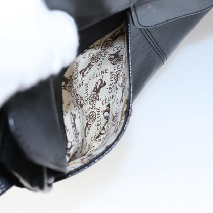 Celine Shoulder Bag Leather, BLACK, LEATHER, Shoulder bag