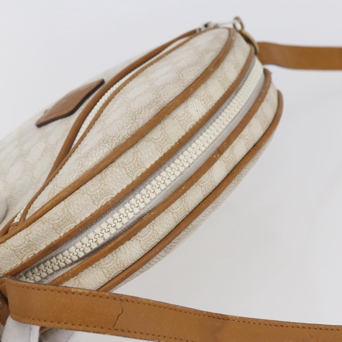 Celine Macadam Shoulder Bag PVC Leather, WHITE, PVC, Shoulder bag