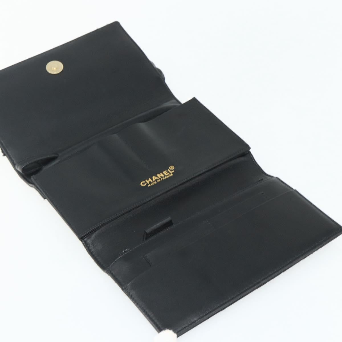 Chanel Flap Clutch Leather, Black, Leather, Clutch
