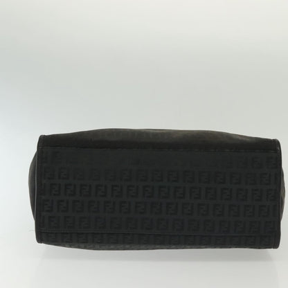 Fendi Vintage Tote Zucchino Canvas, BLACK, CANVAS, Tote bag