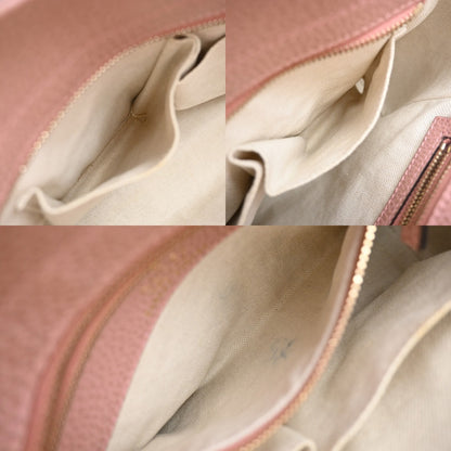 Gucci Swing Crossbody Bag Pebbled Leather, Pink, Leather, Handbag