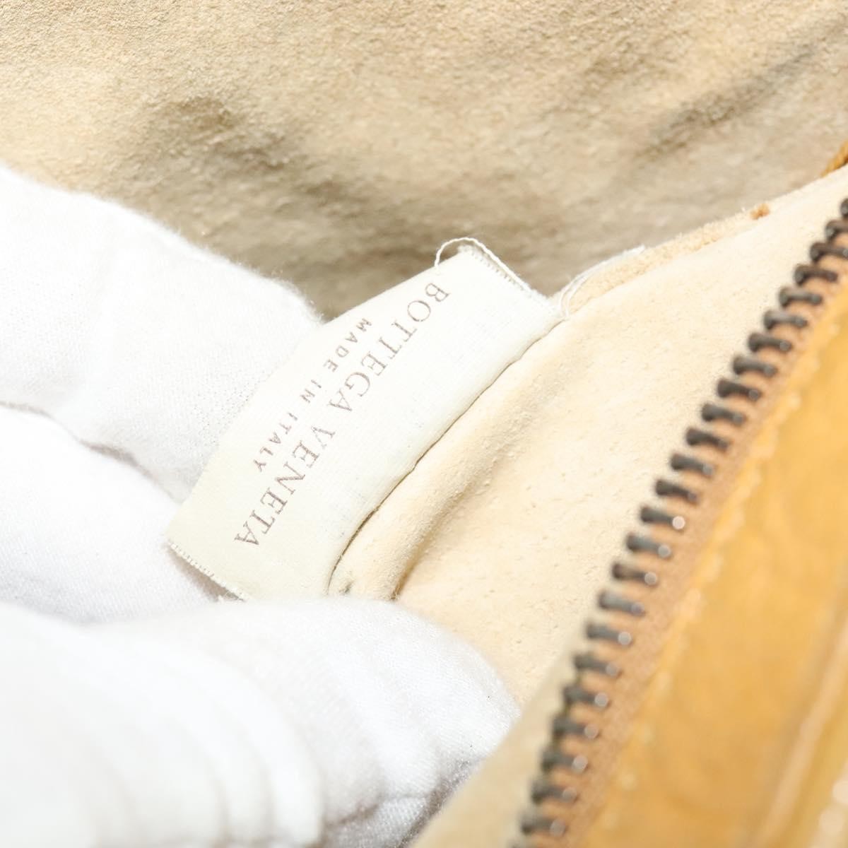 Bottega Veneta Chain Link Shoulder Bag Leather with Intrecciato, YELLOW, LEATHER, Shoulder bag