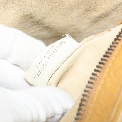 Bottega Veneta Chain Link Shoulder Bag Leather with Intrecciato, YELLOW, LEATHER, Shoulder bag