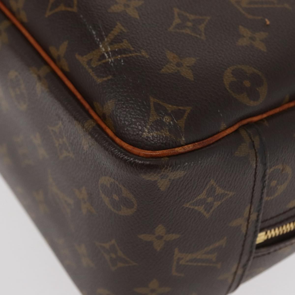 Louis Vuitton Deauville Handbag Monogram Canvas, BROWN, CANVAS, Handbag